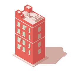 Obraz premium Vector isometric city buildin icon. Infographic element