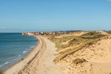 La plage et les dunes entre la Pointe aux Oies (Wimereux) et Ambleteuse - Pas-de-Calais