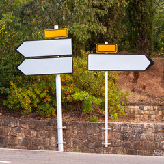 Road signs on the roadside