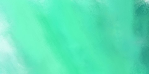 painting background texture with medium aqua marine, aqua marine and pale turquoise colors and space for text or image. can be used as header or banner