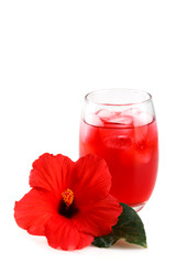 Refreshing hibiscus iced ted
