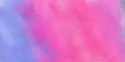 hot pink, light pastel purple and corn flower blue colored vintage abstract painted background with space for text or image. can be used as header or banner