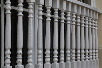 White painted railings in the old house