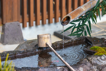 日本のつくばい　和風イメージ