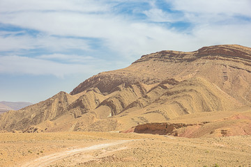 Wave-shaped eroded mountains near the Dades Gorges