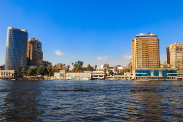 Obraz premium View of the Cairo city and Nile river in Egypt