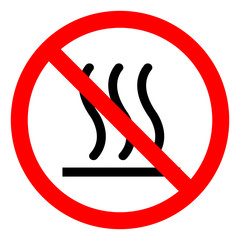 Danger Hot Symbol Sign, Vector Illustration, Isolate On White Background Label .EPS10