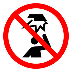 Obraz premium Overhead Obstacles Hazard Symbol ,Vector Illustration, Isolate On White Background Label. EPS10