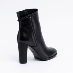 beautiful stylish womens ankle boots on a heel. On white background. Choose other angles of this boot and new models in my profile