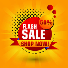 Flash Sale Design for business. Discount Banner Promotion Template. Flash Sale banner template design vector