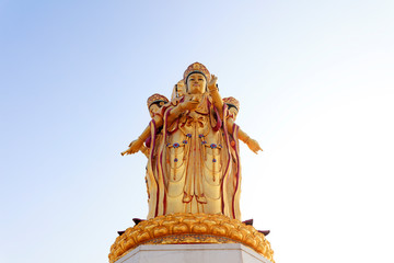 Fototapeta premium Bodhi Island Chaoyang Bodhisattva sculpture, Tangshan City, Hebei, China.