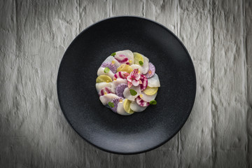 Émincé de Saint Jacques aux légumes et agrumes