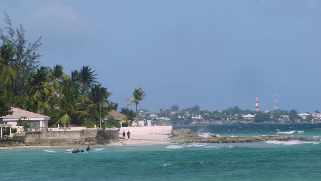 Beach view in Barbados on the Caribbean Islands
