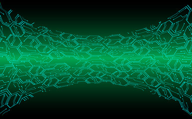 green cyber circuit future technology concept background