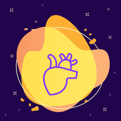 Anatomy, hearth vector icon. Element of medicine for mobile concept and web apps illustration. Vector icon on abstract background