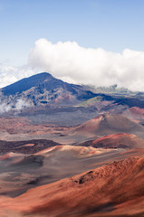 View of Haleakala crater covered in clouds — Haleakala National Park, Maui, Hawai