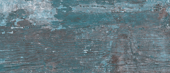 Aqua rustic weathered wood texture background with knots and nail holes, old wooden texture for interior-exterior home decoration floor tile design and wallpaper.
