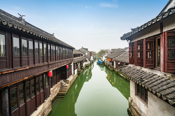 Scenery of Zhouzhuang Ancient Town, Suzhou, China