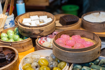 All kinds of traditional Chinese snacks in Suzhou