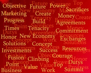 sfondo infuocato definizioni successo e business