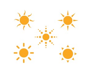 sun ilustration logo vector icon