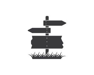 wood sign  icon vector illustration