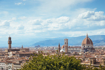 Fototapeta na wymiar Florence city from above, Italy