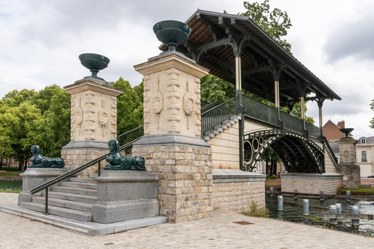 Tirage Albuminé Original - Lille, La Deule Et Le Grand Pont - Vers 1880 - 21x27,5 Cm
