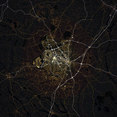 Map Fayetteville city. North Carolina