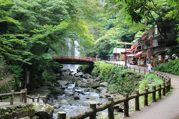 A way to Minoh waterfall in Osaka, Japan