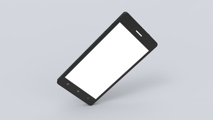 3d rendering of a smart phone isolated in a studio background