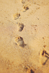 footprints in the sand
