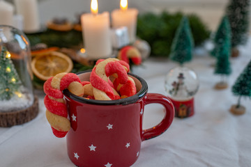 Traditional home made Candy Cane Christmas Cookies