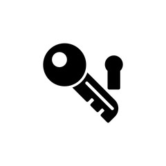 key, lock icon vector illustration  logo template 