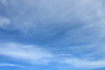 Blue sky white cloud white background. Beautiful sky and clouds in the afternoon.