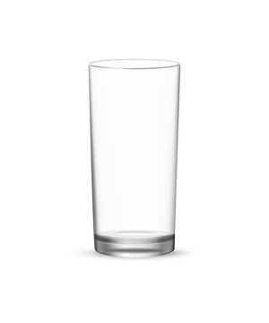 Tall water glass cup. Vector illustration.