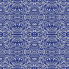 Fototapeta premium Seamless Pattern With Hand Drawn Abstract Design Elements. Vector Illustration