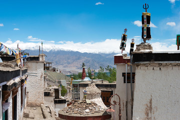 Fototapeta na wymiar Ladakh, India - Jun 26 2019 - Stok Monastery (Stok Gompa) in Ladakh, Jammu and Kashmir, India. It was founded by Lama Lhawang Lotus in the 14th Century.