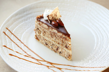 piece of cake on a plate