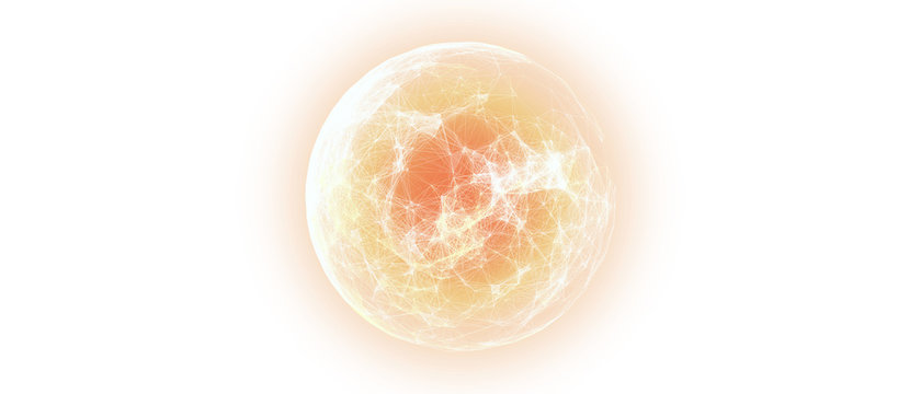 Background　輝く球体が美しい背景イラスト　オレンジ　アブストラクト　テクスチャ