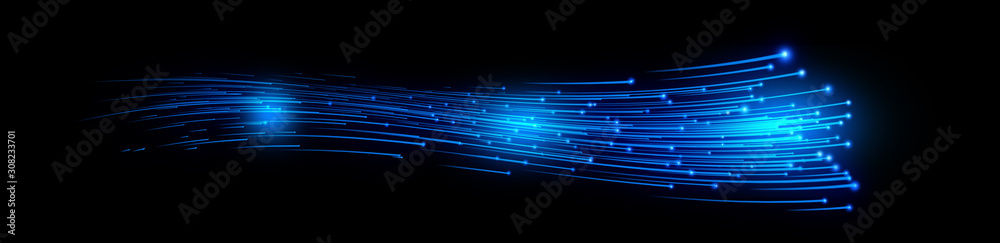 Canvas Prints abstract light flares background. bright luminous glowing lines. 3d rendering dynamic lights shape o