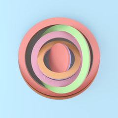 Abstract background of circle shape. 3D rendering.