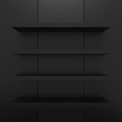 Product stand design with darkness concepts. 3D rendering.