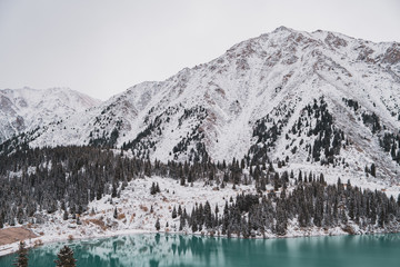 mountains and lake