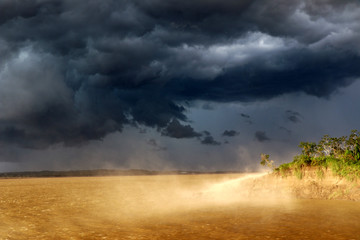 thunderstorm on the Amazon River - Amazon, Brazil