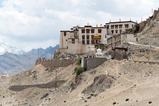 Ladakh, India - Jul 09 2019 - Spituk Monastery (Spituk  Gompa) in Ladakh, Jammu and Kashmir, India. The Monastery was originally built in 11th century.