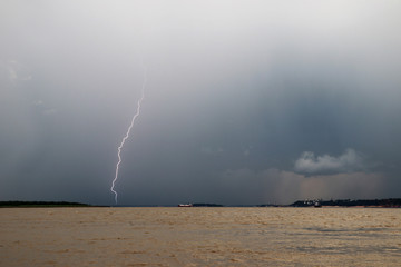 thunderstorm on the Amazon River - Amazon, Brazil