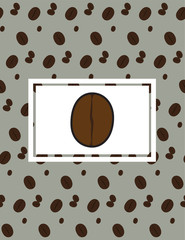 Coffee beans seamless pattern