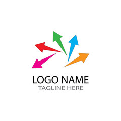 ARROW ILUSTRATION LOGO VECTOR TEMPLATE
