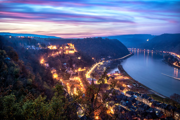 View over  st. Goar Germany
